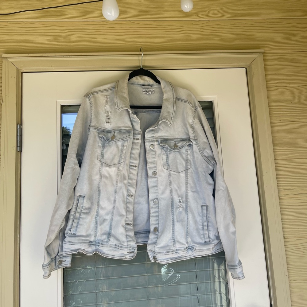 Ava & Viv Light Gray Jean Jacket